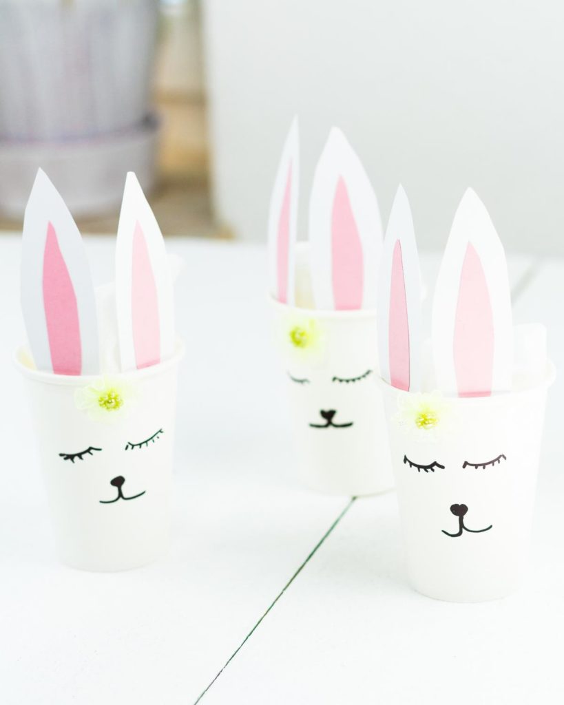 DIY Osternest mit Hasenmotiv basteln - schöne Geschenkidee zu Ostern