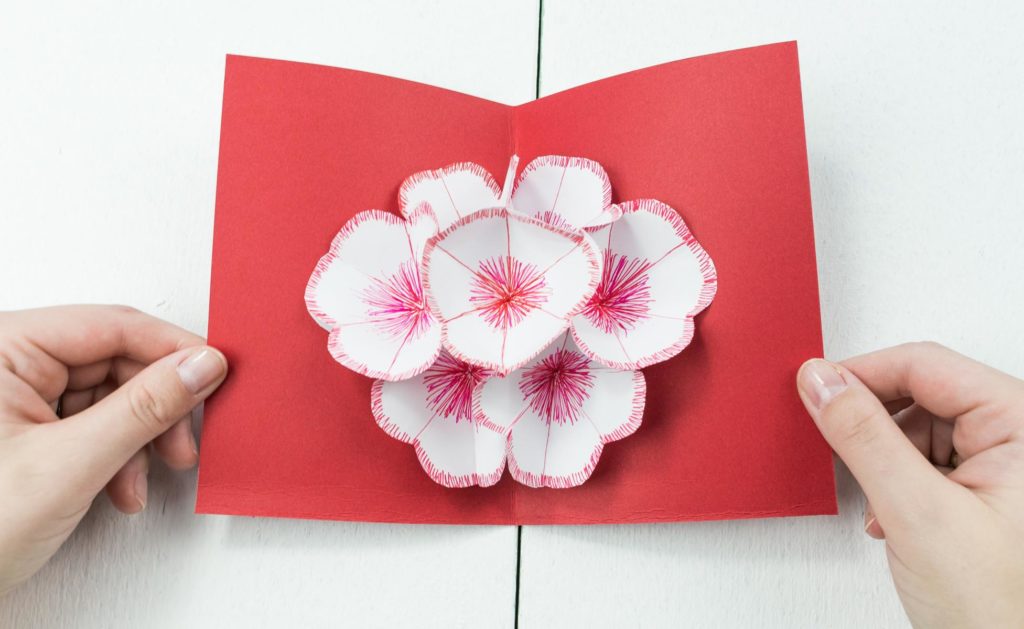 3d Pop Up Blumenkarte Basteln Schones Diy Geschenk Aus Papier