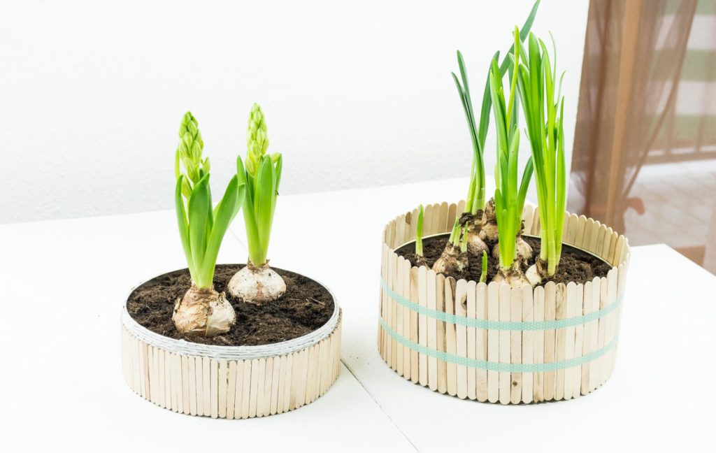DIY Blumentöpfe selber machen - einfache und günstige Upcycling Idee, schöne Deko für den Frühling, aber auch ein tolles Geschenk zum Muttertag, Geburtstag