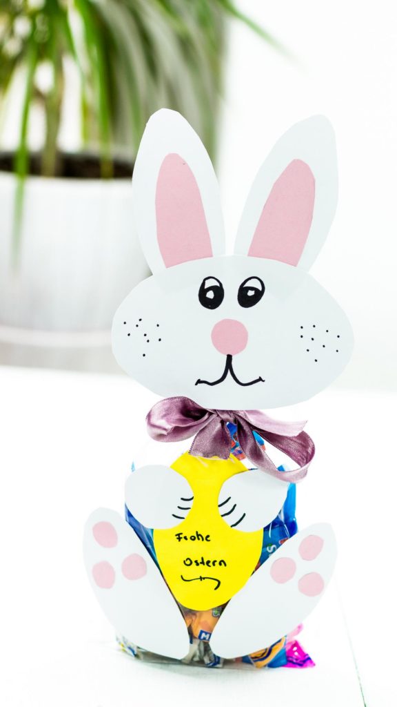 DIY Osterhase aus Papier basteln schöne Geschenkverpackung