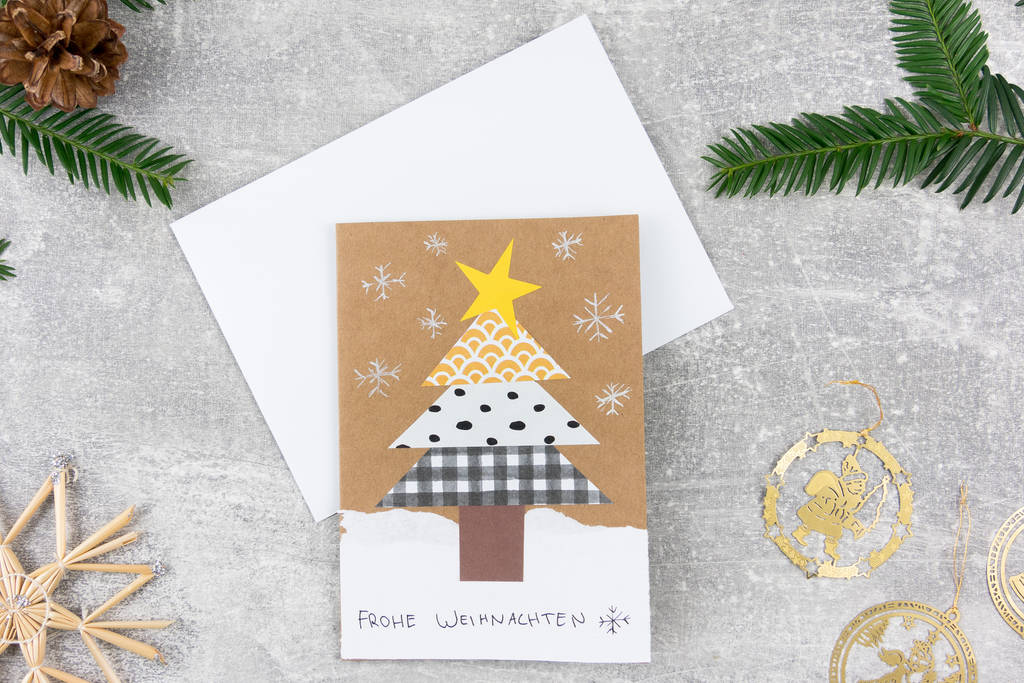 Weihnachtskarte mit Tannenbaum Motiv